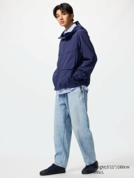 Свободные джинсы UNIQLO 1159864499 (Голубой XL)