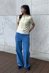 Чоловічі джинси широкі JW ANDERSON UNIQLO 1160013702 (Блакитний 33)
