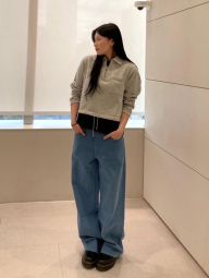 Чоловічі джинси широкі JW ANDERSON UNIQLO 1160013702 (Блакитний 33)