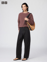 Чоловічі джинси широкі UNIQLO 1160068675 (Чорний 32)