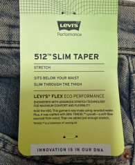 Мужские джинсы 512 Slim Taper Levi's 1160364722 (Синий 32W 29L)