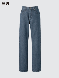 Женские джинсы UNIQLO с высокой посадкой 1160790632 (Синий 27)