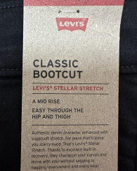 Женские джинсы Bootcut Levi's 1161028079 (Черный W34 L30)