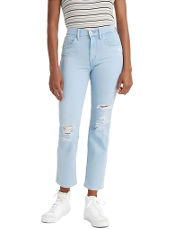 Женские укороченные джинсы 724 Levi's 1161487016 (Голубой 26)