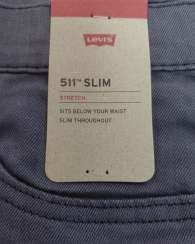 Мужские джинсы 511 Slim Levi's 1161589161 (Серый 33W 32L)
