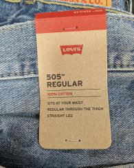 Мужские джинсы 505 Regular Levi's 1161804016 (Голубой 40W 30L)
