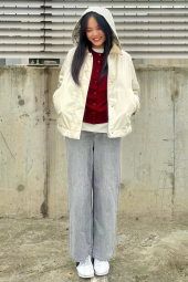 Широкие детские джинсы UNIQLO прямые 1161969165 (Серый 11-12) на рост 145-155 см