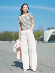 Женские джинсы Barrel UNIQLO 1162248777 (Белый 32)