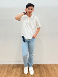 Мужские джинсы Slim Straight UNIQLO 1163258513 (Голубой 36W 32L)