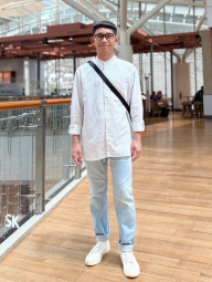Мужские джинсы Slim Straight UNIQLO 1163258513 (Голубой 36W 32L)