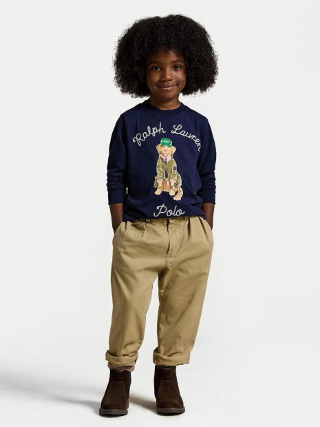 Чоловічий лонгслів для дитини Polo Ralph Lauren з принтом 1159839370 (Синій 18M)