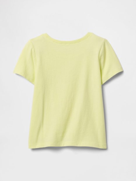 Дитяча футболка GAP з принтом 1159839452 (Жовтий 18-24М)