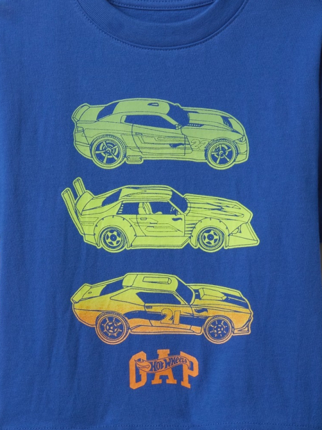 Детская футболка оверсайз GAP с принтом 1159847960 (Синий 6-12M)