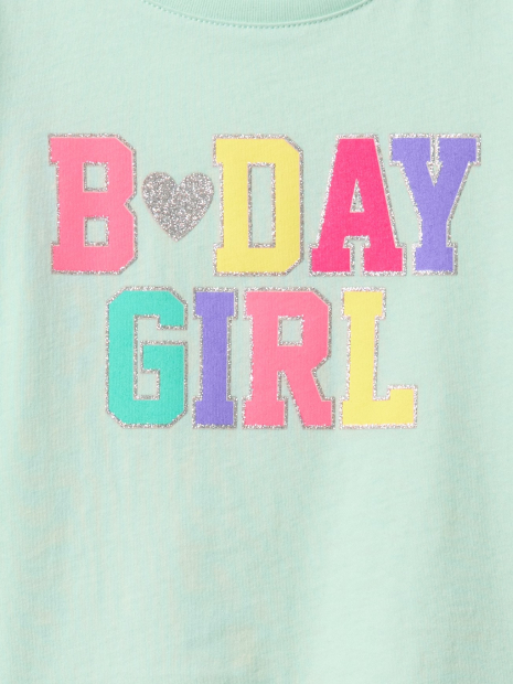 Дитяча футболка GAP з принтом 1159848067 (Бірюзовий 18-24M)