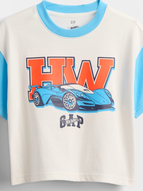 Детская футболка GAP с принтом 1159854272 (Молочный/Голубой 12-18M) на рост 80 см