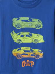 Детская футболка оверсайз GAP с принтом 1159847960 (Синий 6-12M)