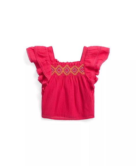 Майка для девочки Polo Ralph Lauren с рюшами 1159840357 (Розовый 5)