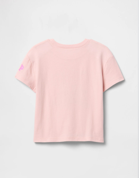 Дитяча футболка GAP Barbie з принтом 1159843459 (Рожевий 3T)