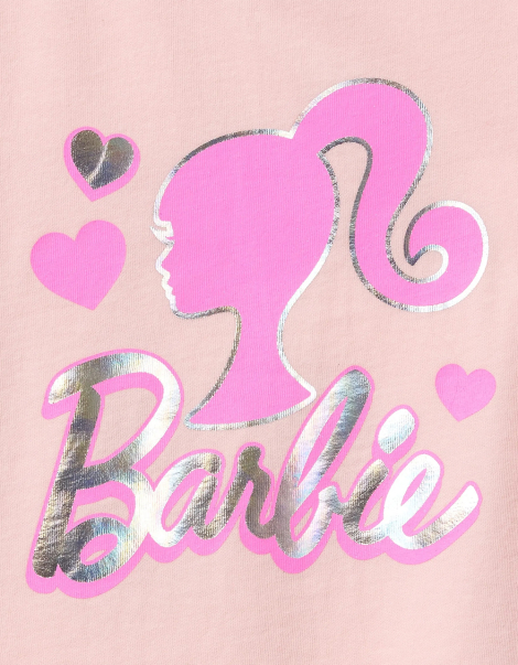 Дитяча футболка GAP Barbie з принтом 1159843459 (Рожевий 3T)