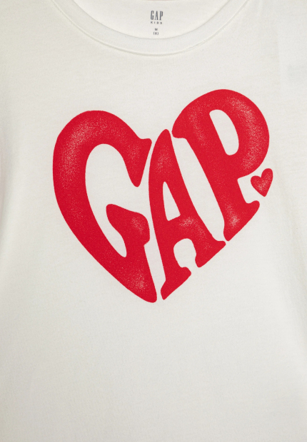 Детская футболка GAP с принтом 1159843515 (Молочный S)