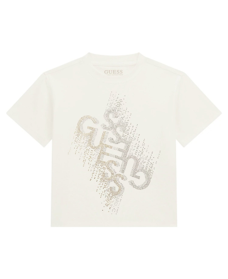 Детская футболка Guess со стразами 1159845387 (Белый 12)