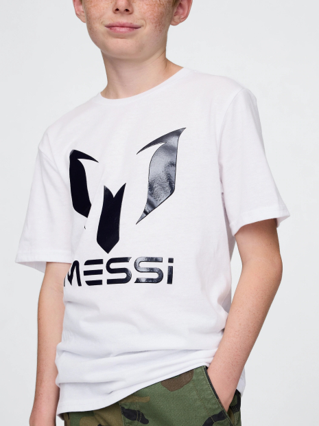 Детская футболка Messi GAP с логотипом 1159845529 (Белый M)