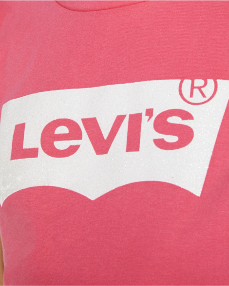 Детская футболка Levi's с логотипом 1159845766 (Розовый 128-140)