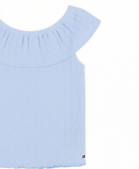 Дитяча майка Tommy Hilfiger з оборкою 1159851238 (Блакитний 6X) на зріст 119 см