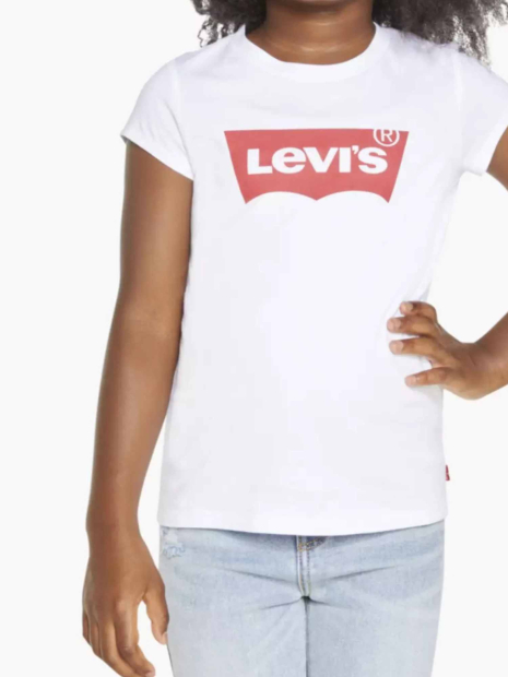 Детская футболка Levi's с логотипом 1160642497 (Белый 116-122) на рост 116-122 см