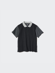 Футболка-поло Uniqlo 1159842244 (Черный/Серый 105-115)