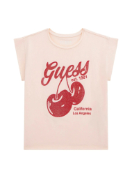 Детская футболка Guess с принтом 1159841931 (Розовый 16)