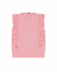 Детская футболка Tommy Hilfiger с логотипом 1159841983 (Розовый S)