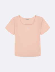 Детская футболка Calvin Klein в рубчик 1159842114 (Розовый S)