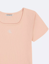 Детская футболка Calvin Klein в рубчик 1159842114 (Розовый S)