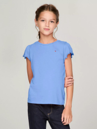 Футболка для девочек Tommy Hilfiger с рюшами 1159842631 (Голубой XL)