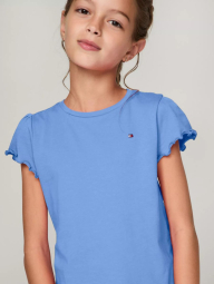 Футболка для девочек Tommy Hilfiger с рюшами 1159842631 (Голубой XL)