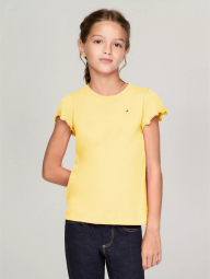 Футболка для девочек Tommy Hilfiger с рюшами 1159842632 (Желтый XL)