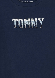 Детская футболка Tommy Hilfiger с логотипом из пайеток 1159842732 (Синий L)