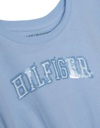 Детская футболка Tommy Hilfiger с узлом и пайетками 1159843012 (Голубой M)