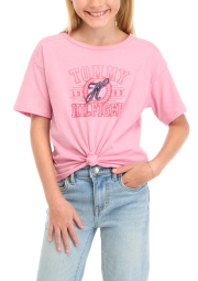 Детская футболка Tommy Hilfiger с узлом 1159843082 (Розовый S)