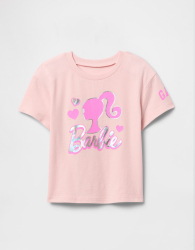 Дитяча футболка GAP Barbie з принтом 1159843459 (Рожевий 3T)