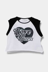 Детский топ Guess с блестящим логотипом 1159859460 (Белый 7) на рост 122-124 см