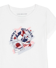 Дитяча футболка Tommy Hilfiger з принтом 1159861086 (Білий 4T) на зріст 104 см