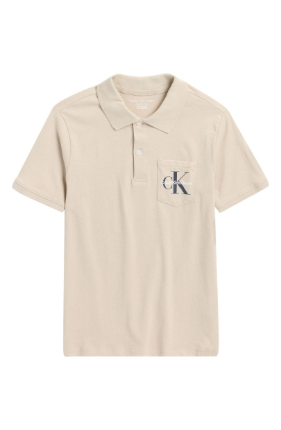 Футболка-поло Calvin Klein с логотипом 1159839984 (Бежевый XL)