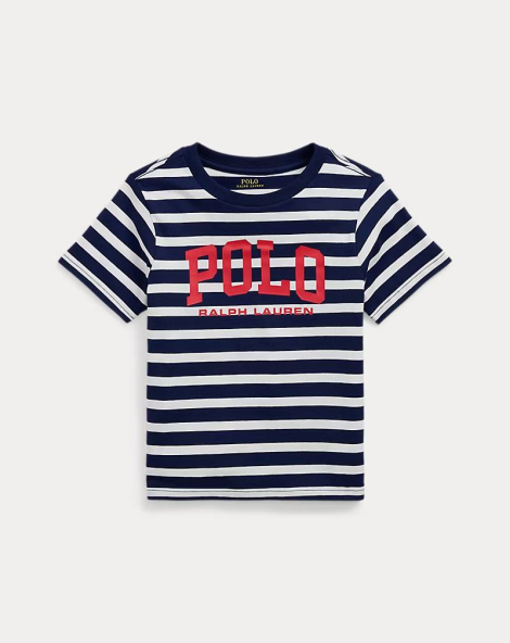 Футболка для детей Polo Ralph Lauren в полоску 1159840129 (Синий/Белый L)