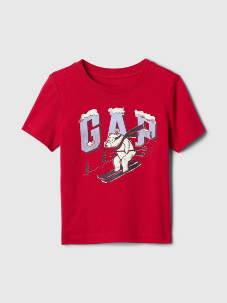 Детская футболка GAP с принтом 1159840874 (Красный 3)