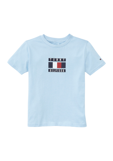 Дитяча футболка Tommy Hilfiger з логотипом 1159840934 (Блакитний 4)