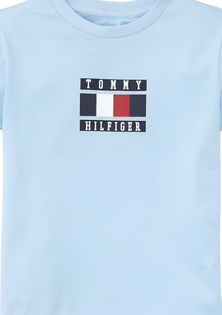 Дитяча футболка Tommy Hilfiger з логотипом 1159840934 (Блакитний 4)