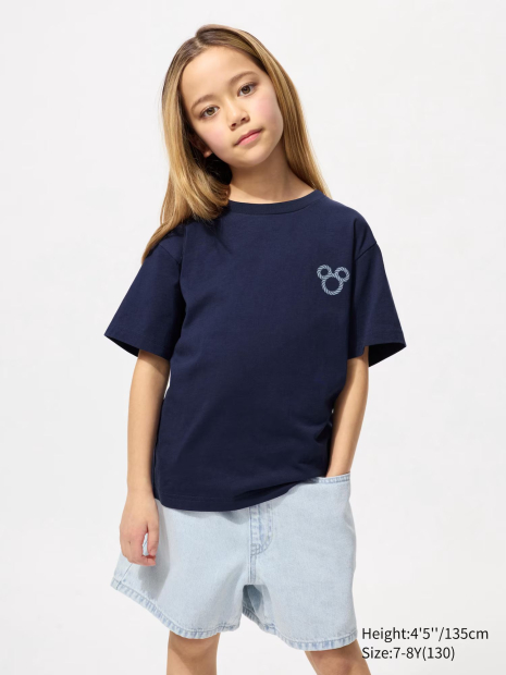 Детская футболка Uniqlo с принтом сзади 1159841013 (Синий 155-165)