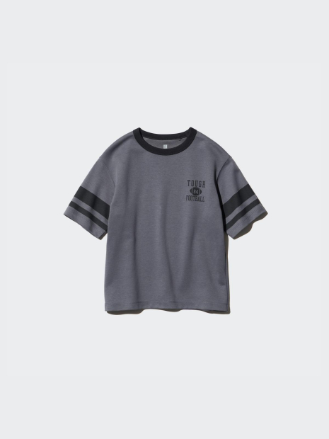 Дитяча футболка Uniqlo з принтом 1159841614 (Сірий 115-125)